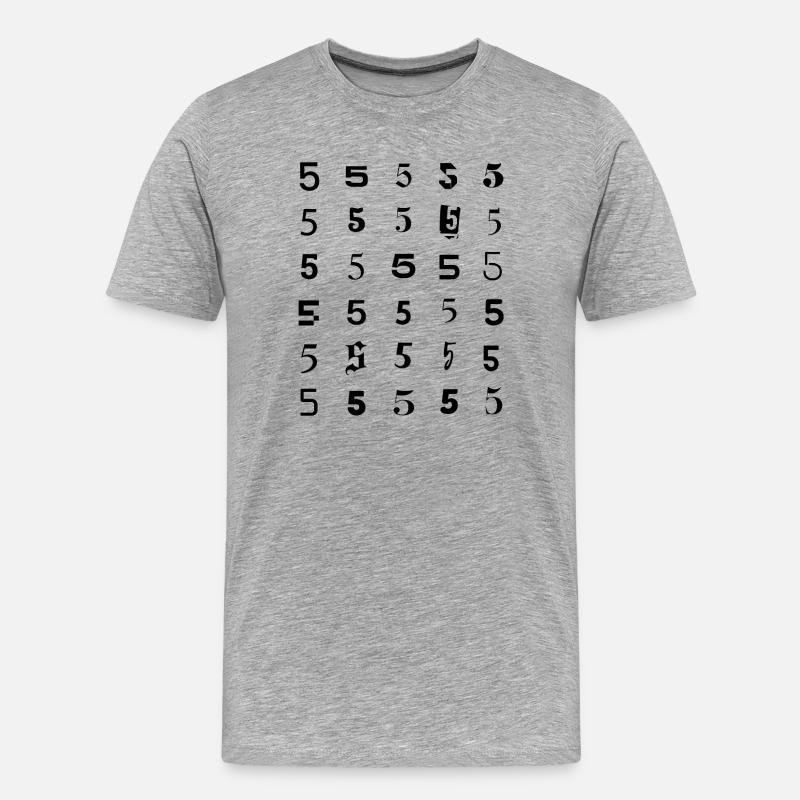 Mosaikdesign Nummer 5 - Männer Premium Bio T-Shirt - Grau meliert