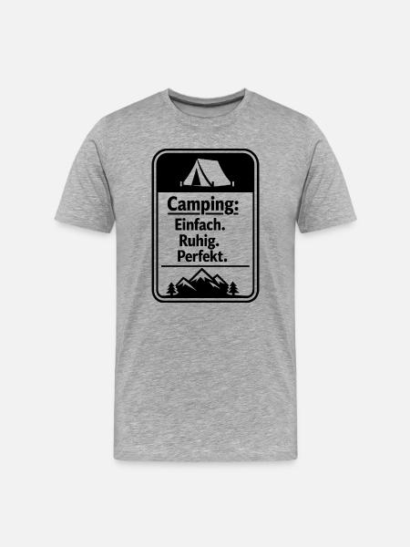 Camping - Men's Premium Organic T-Shirt - heather grey