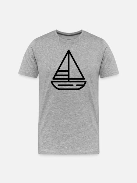 sailing ship - Men's Premium Organic T-Shirt - heather grey
