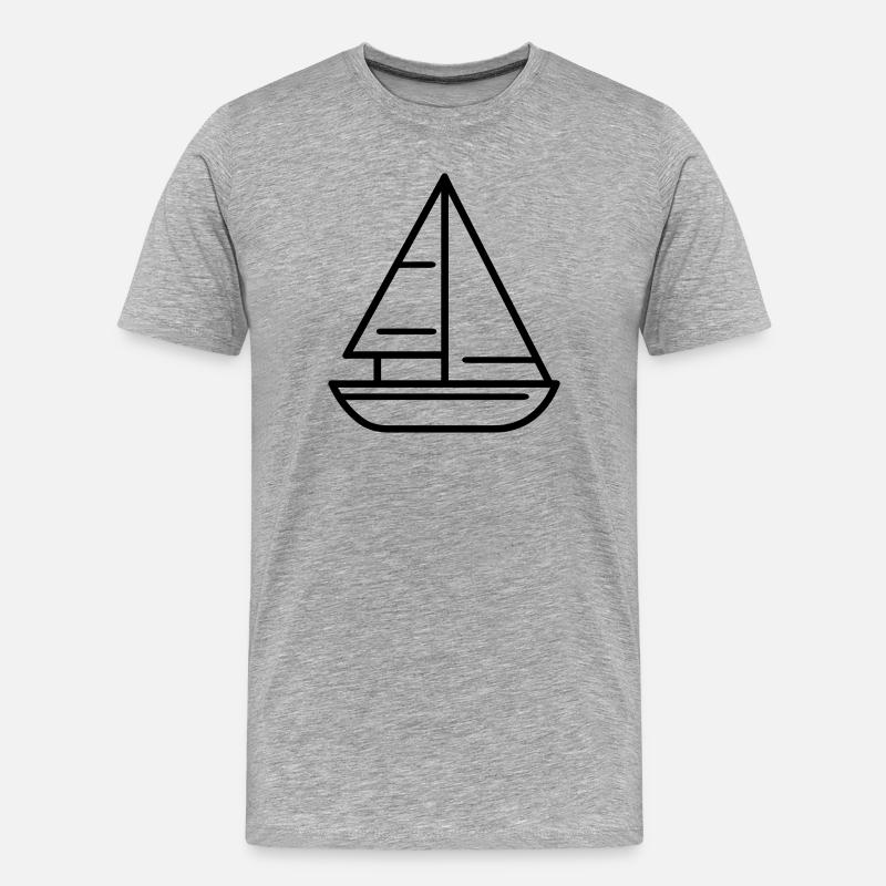 sailing ship - Men's Premium Organic T-Shirt - heather grey