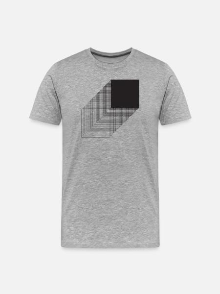 Bauhaus bold square design - Men's Premium Organic T-Shirt - heather grey