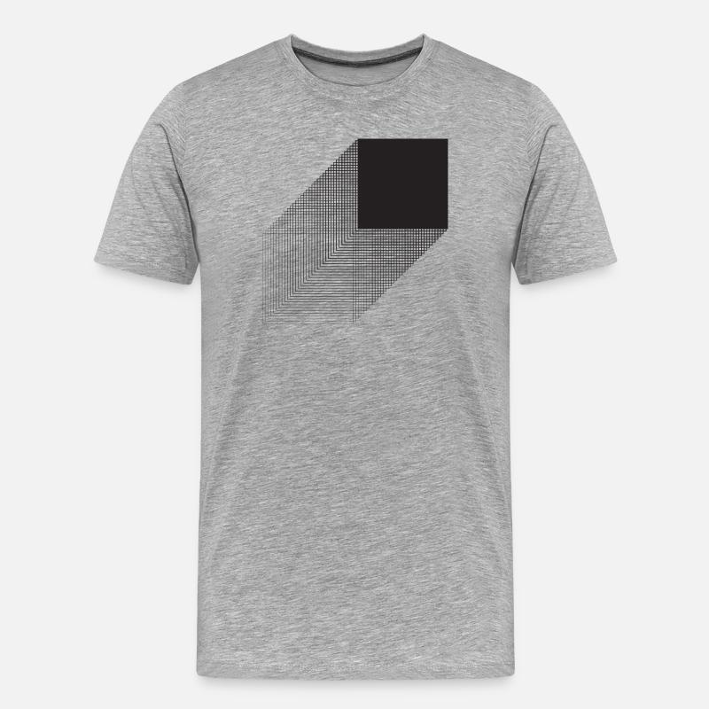 Bauhaus bold square design - Men's Premium Organic T-Shirt - heather grey