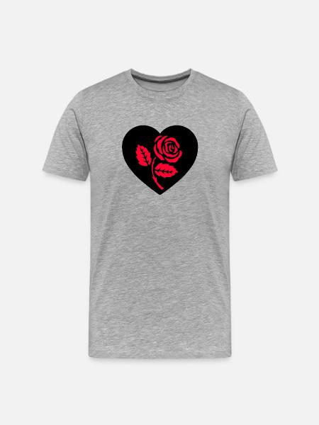 Roses - T-shirt bio Premium Homme - gris chiné