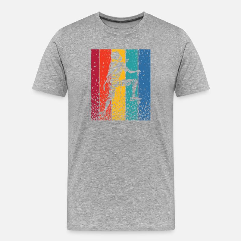 Boulderer Boulder Bouldern - Männer Premium Bio T-Shirt - Grau meliert