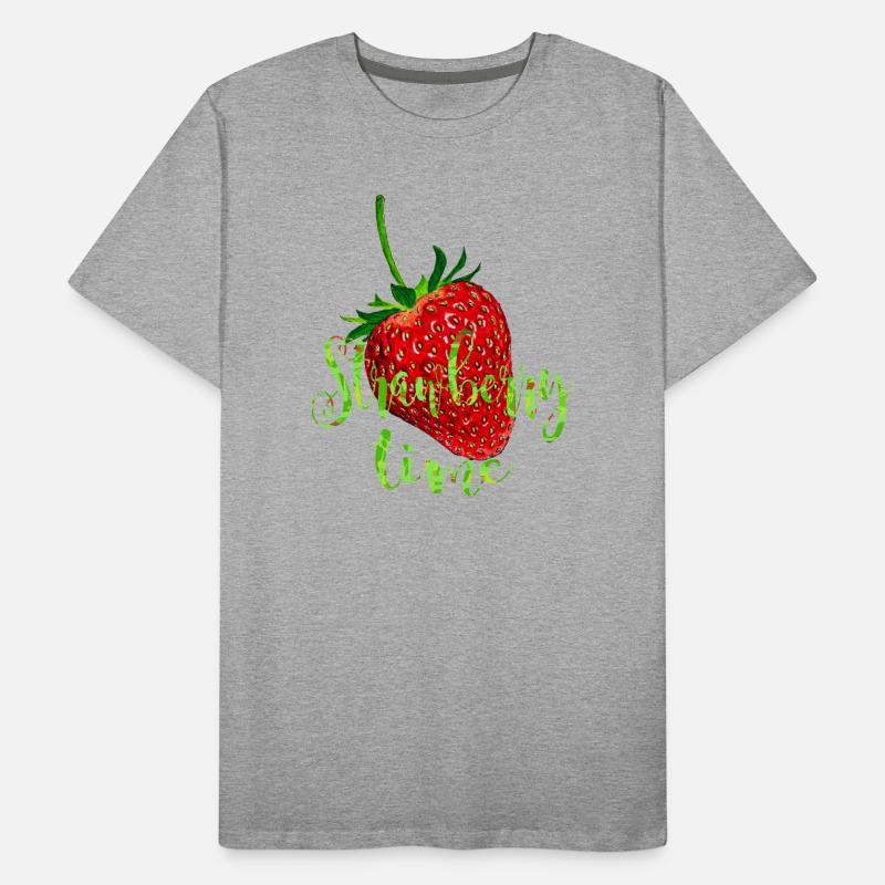 Erdbeere mit Spruch Männer Premium Bio T-Shirt
