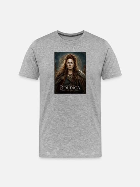 Boudicca/Boudica Portrait - Men's Premium Organic T-Shirt - heather grey
