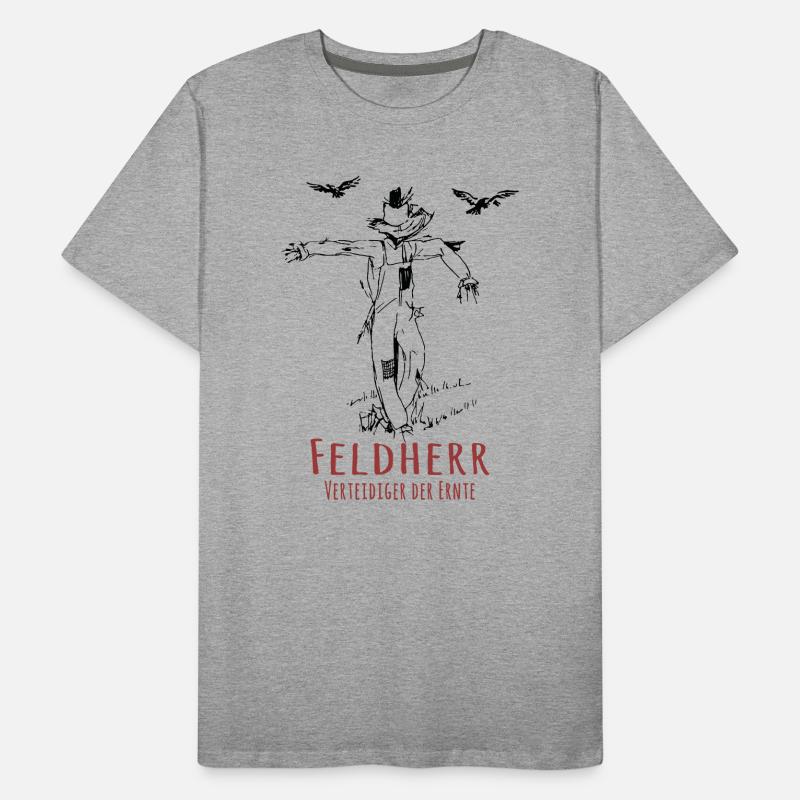 Feldherr Vogelscheuche Lustiger Ernte Spruch Männer Premium Bio T-Shirt