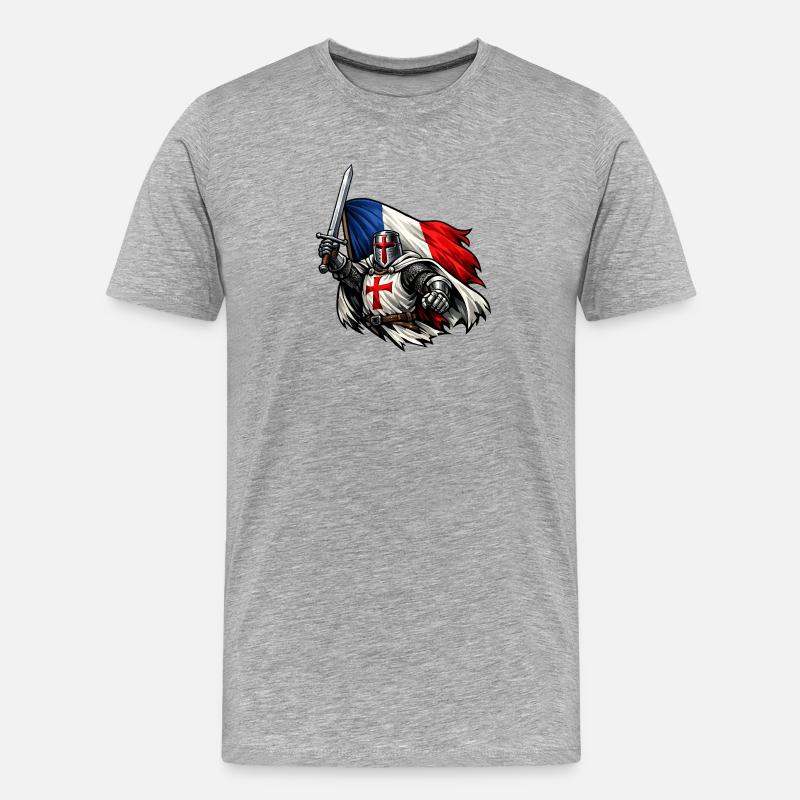 Logo templier - T-shirt bio Premium Homme - gris chiné