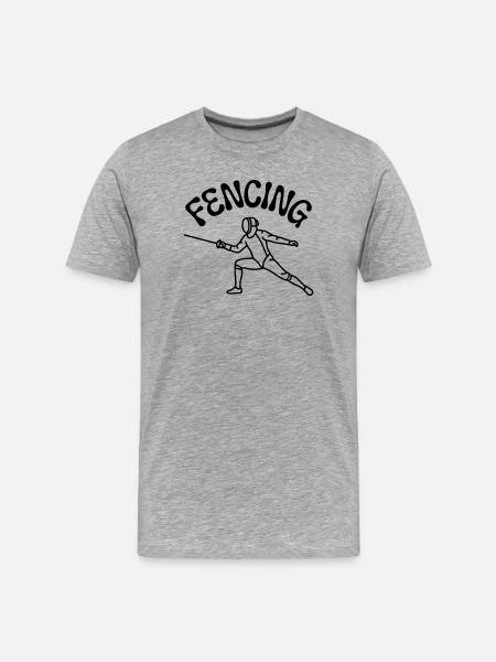Fencing - Men's Premium Organic T-Shirt - heather grey