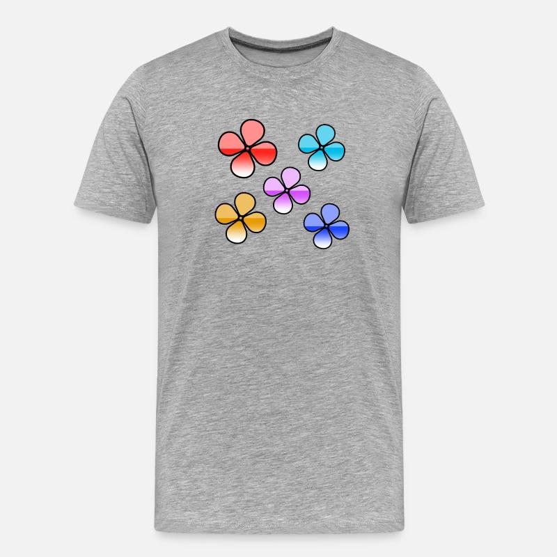 Fleur - T-shirt bio Premium Homme - gris chiné