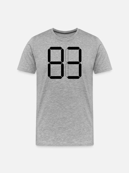 NUMBER 83 Eighty-Three Gift Digital - Men's Premium Organic T-Shirt - heather grey
