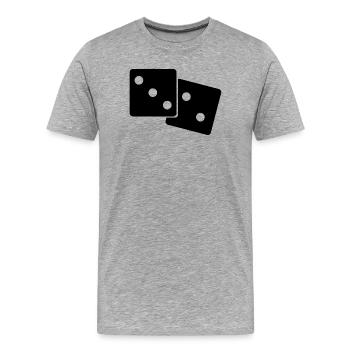 Says - Men's Premium Organic T-Shirt - heather grey - Front - Damien (186cm)