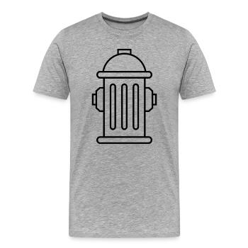 Borne d’incendie - T-shirt bio Premium Homme - gris chiné - Devant - Damien (186cm)