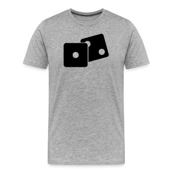 Says - Men's Premium Organic T-Shirt - heather grey - Front - Damien (186cm)