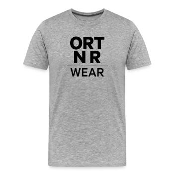 Logo Simple - T-shirt bio Premium Homme - gris chiné - Devant - Damien (186cm)