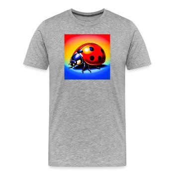 coccinelle - T-shirt bio Premium Homme - gris chiné - Devant - Damien (186cm)