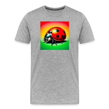 coccinelle - T-shirt bio Premium Homme - gris chiné - Devant - Damien (186cm)