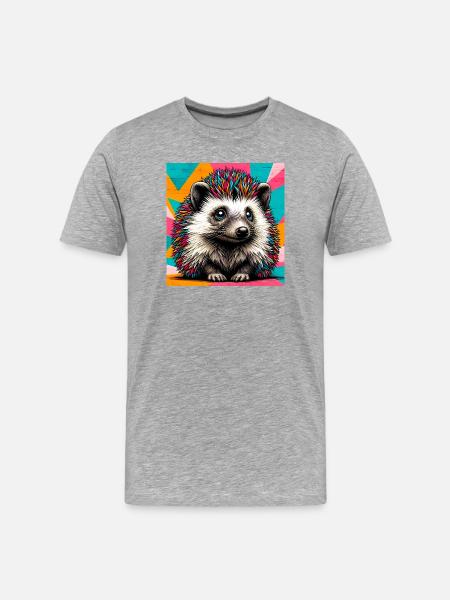 hérisson - T-shirt bio Premium Homme - gris chiné