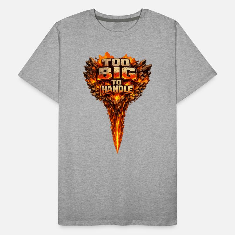 Too Big to Handle Flame Logo Men's Premium Organic T-Shirt