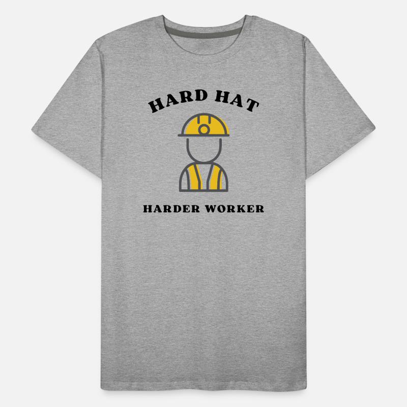 Construction Site Hero Silhouette Men's Premium Organic T-Shirt