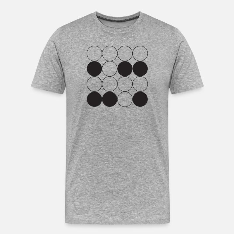 Circle Grid design - Men's Premium Organic T-Shirt - heather grey