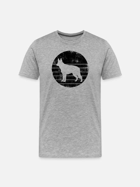 German Shepherd - Men's Premium Organic T-Shirt - heather grey