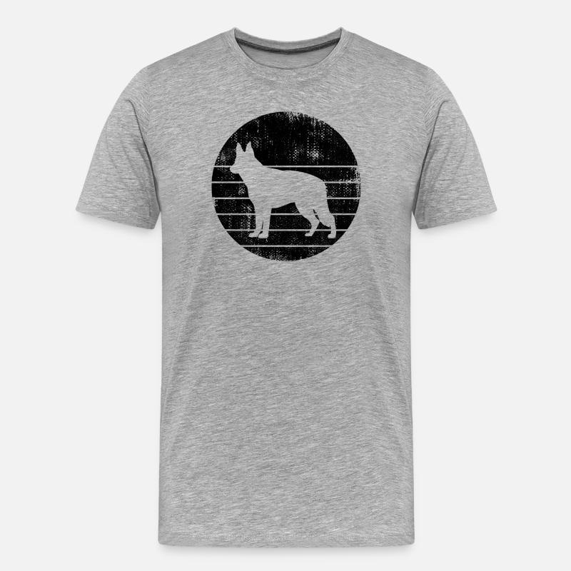 German Shepherd - Men's Premium Organic T-Shirt - heather grey