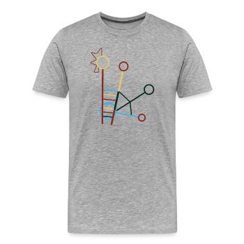 Moldova Chicken - Men's Premium Organic T-Shirt - heather grey - Front - Damien (186cm)