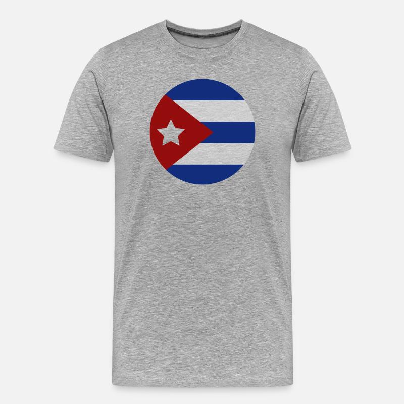 Drapeau cubain - T-shirt bio Premium Homme - gris chiné