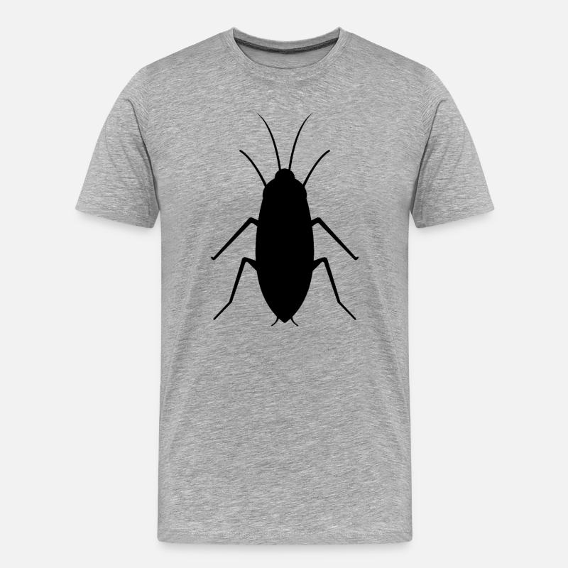 Kakerlake - Männer Premium Bio T-Shirt - Grau meliert