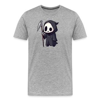 The Grim Reaper - Men's Premium Organic T-Shirt - heather grey - Front - Damien (186cm)
