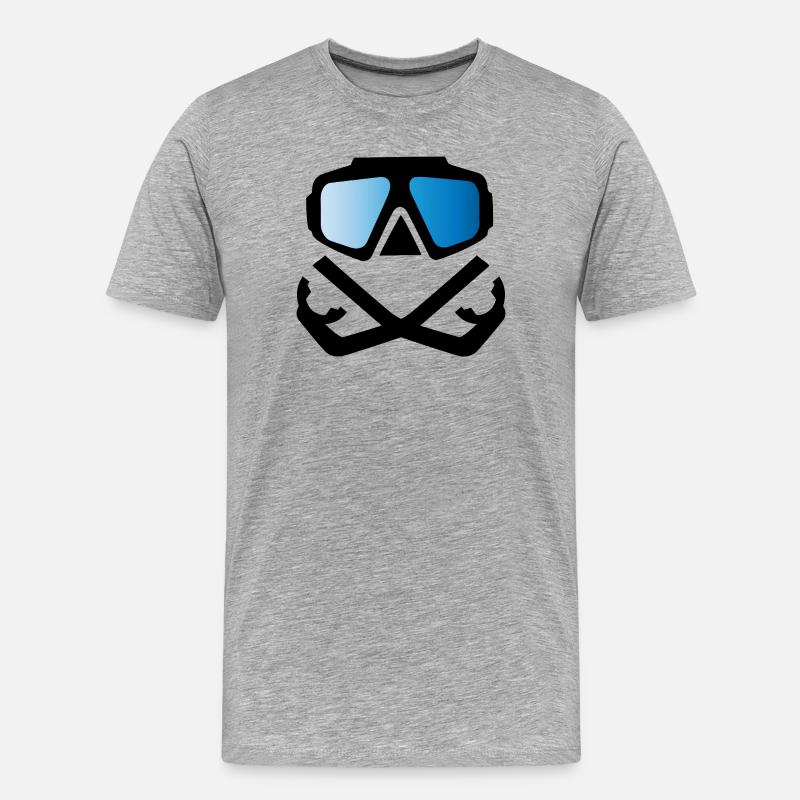 Tauchen - Männer Premium Bio T-Shirt - Grau meliert