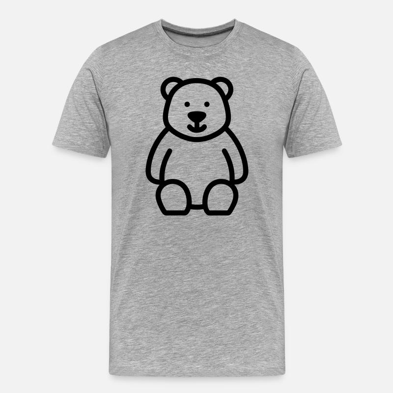 bear - Men's Premium Organic T-Shirt - heather grey