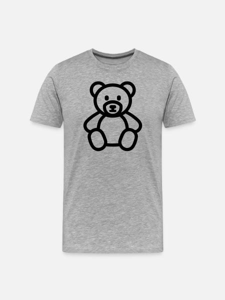 bear - Men's Premium Organic T-Shirt - heather grey