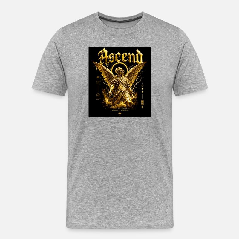 Ascensus de l’Ange d’Or - T-shirt bio Premium Homme - gris chiné