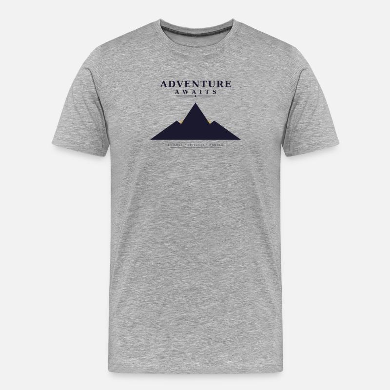 L’aventure vous attend - T-shirt bio Premium Homme - gris chiné