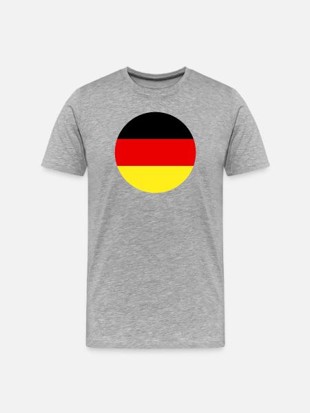 Round German flag - Men's Premium Organic T-Shirt - heather grey