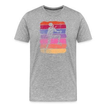 Boulderer Boulder Bouldern - Männer Premium Bio T-Shirt - Grau meliert - Vorne - Damien (186cm)