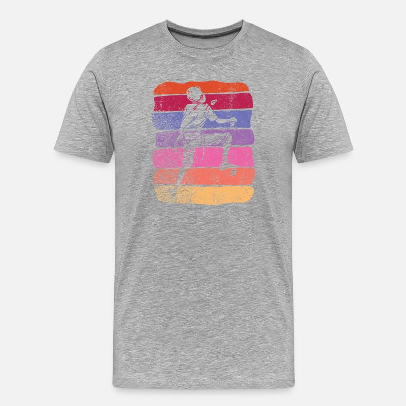 Boulderer Boulder Bouldern - Männer Premium Bio T-Shirt - Grau meliert