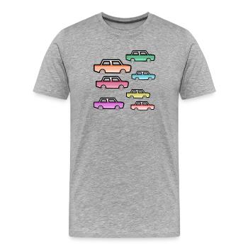 Automobiles - T-shirt bio Premium Homme - gris chiné - Devant - Damien (186cm)