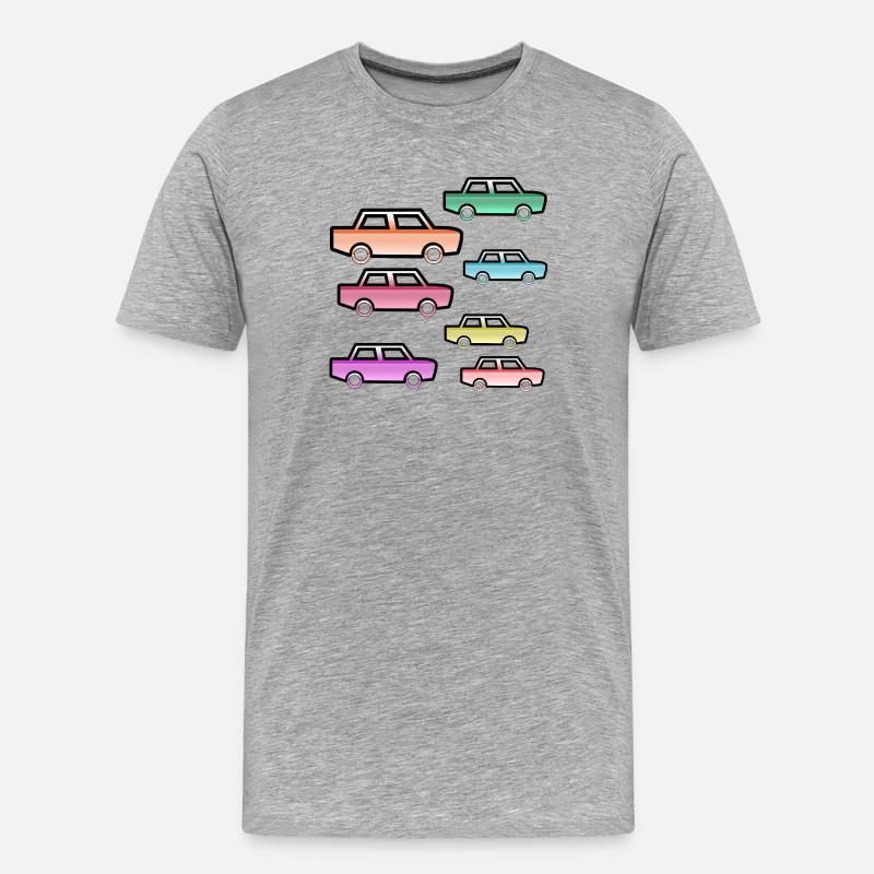 Autos - Männer Premium Bio T-Shirt - Grau meliert