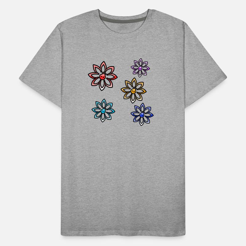 Blumen Männer Premium Bio T-Shirt
