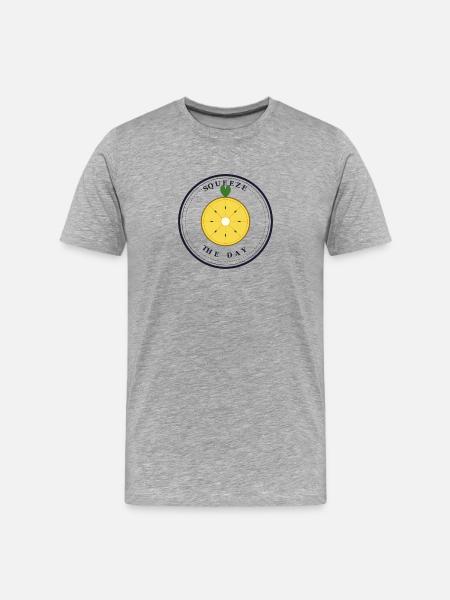 Squeeze the Day - Men's Premium Organic T-Shirt - heather grey