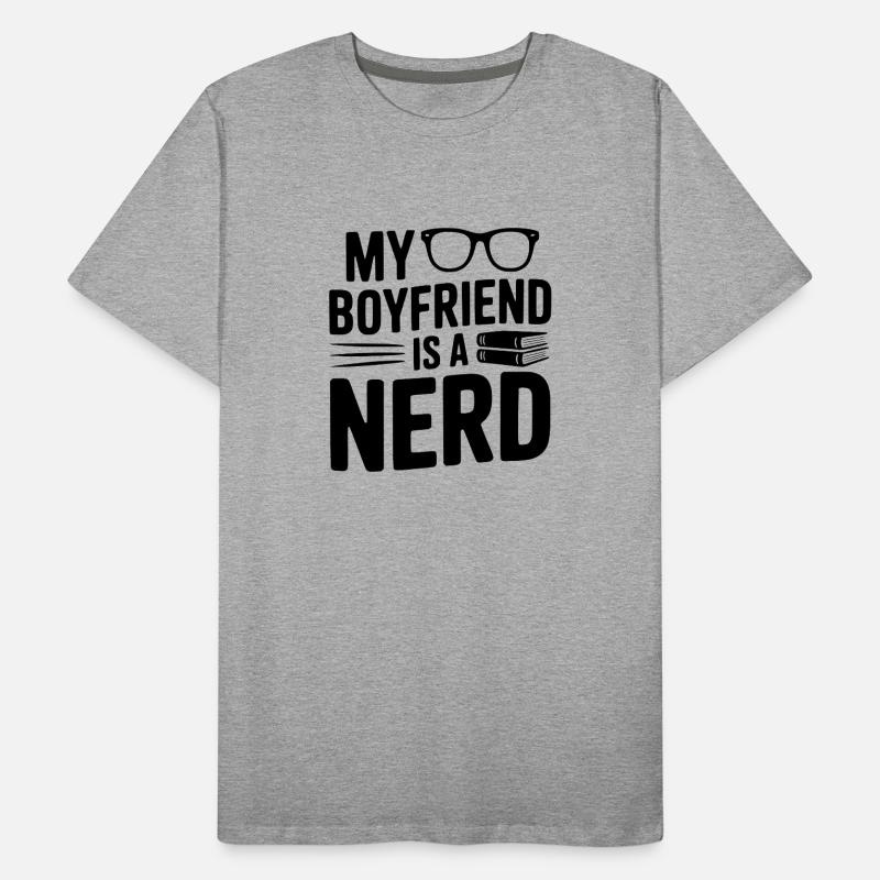 Mon copain est un nerd T-shirt bio Premium Homme