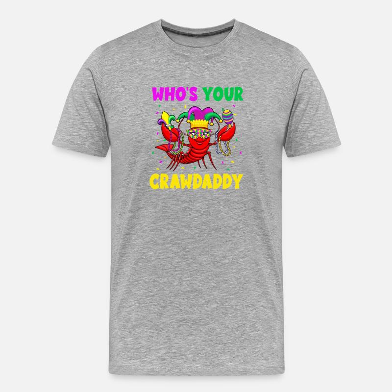Masque de Mardi Gras Crawdaddy - T-shirt bio Premium Homme - gris chiné