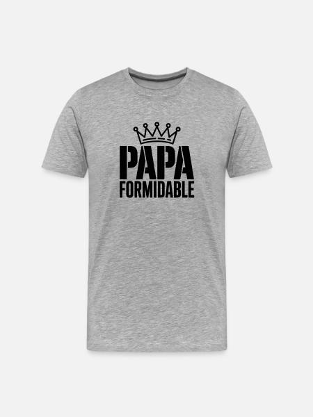Dad Awesome Father's Day - Men's Premium Organic T-Shirt - heather grey