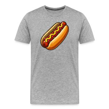 Sandwich - T-shirt bio Premium Homme - gris chiné - Devant - Damien (186cm)
