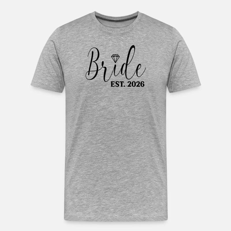 Brauthochzeit 2026 - Männer Premium Bio T-Shirt - Grau meliert
