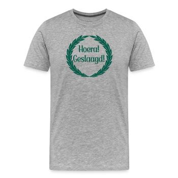 Hourra les Pays-Bas réussis - T-shirt bio Premium Homme - gris chiné - Devant - Damien (186cm)