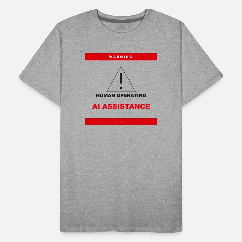 WARNUNG: MENSCH OPERIERT MIT KI-UNTERSTÜTZUNG Männer Premium Bio T-Shirt